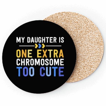 Discover Family Down Syndrome Awareness for Dad Mom Extra Coasters