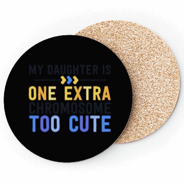 Discover Family Down Syndrome Awareness for Dad Mom Extra Coasters