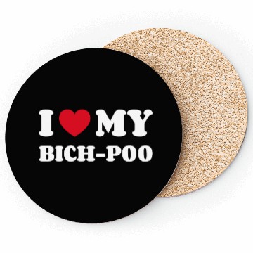 Discover I Love My Bich-Poo Coasters