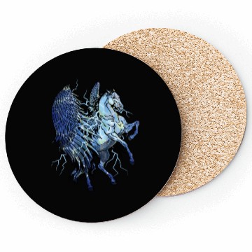Discover Pegasus Lightning Unicorn Children Horse Coasters