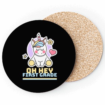 Discover oh hey first grade Teacher Student cute unicorn Coasters