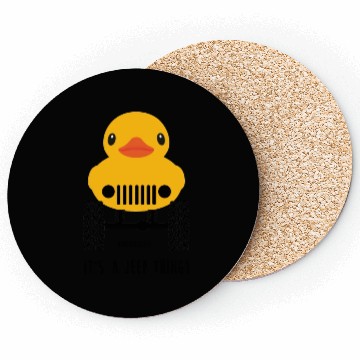 Discover Jeep Cute Rubber duck on Offroad wheels duckduck Coasters