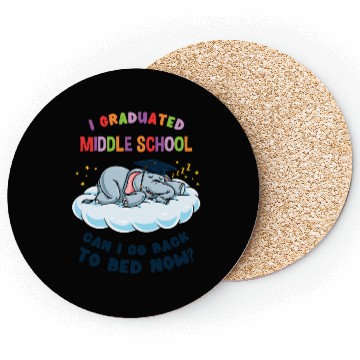 Discover I Graduated Middle School Elephant Graduation Coasters