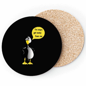 Discover Angry Penguin Bird Coasters