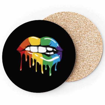 Discover Rainbow lips Coasters
