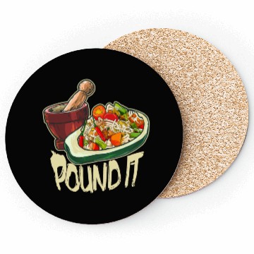 Discover Pound It Green Spicy Thai Papaya Salad Coasters