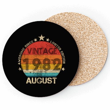 Discover 40th Birthday Gifts Awesome Since August 1982 40 Coasters