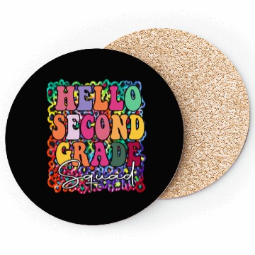 Discover Hello Second Grade Squad 2nd Grade Back to School Coasters