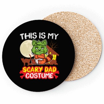Discover This Is My Scary Dad Costume Funny Halloween Coasters