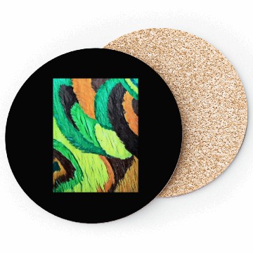 Discover Colorful flow grass art Coasters
