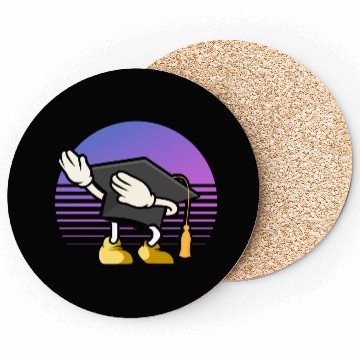 Discover Dabbing Academic Cap Graduation Coasters