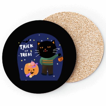 Discover Trick or Treat cartoon design Coasters