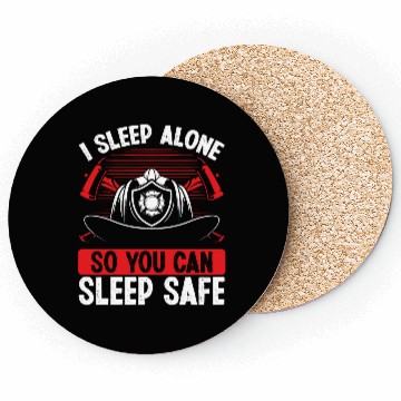 Discover Firefighter Wife Girlfriend Night Shift Firemen Coasters