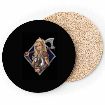 Discover Female Nordic Viking Warrior Coasters