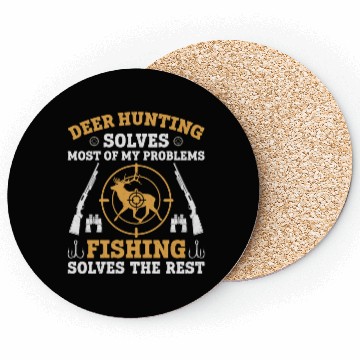 Discover Buck Deer Hunting Hunter Fishing Coasters