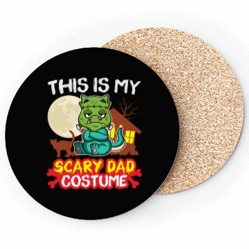 Discover This Is My Scary Dad Costume Funny Halloween Coasters
