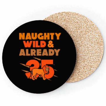 Discover Gift 35 years birthday Men lion Coasters