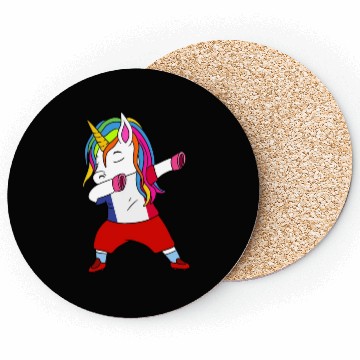 Discover France Soccer Dabbing Gift Coasters