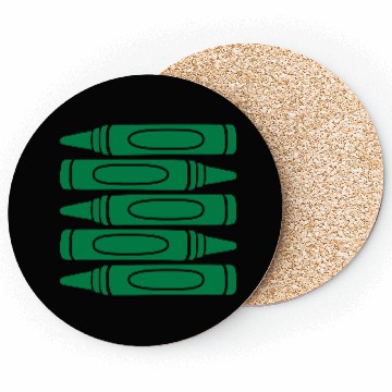 Discover Green wax crayons cool Coasters