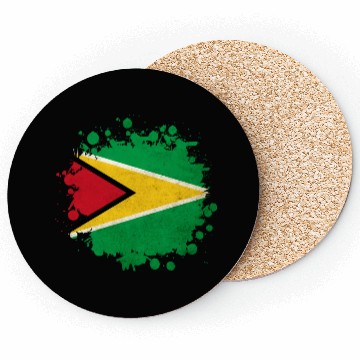 Discover Guyana flag blob Coasters