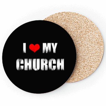 Discover Christian Gift I Love My Church Christian Coasters