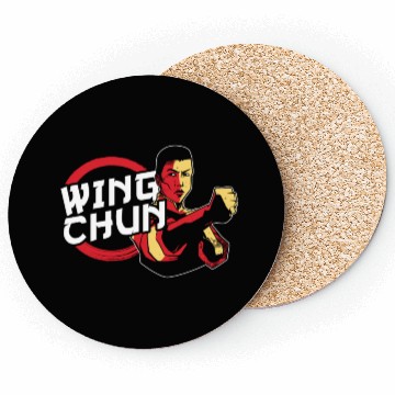 Discover Wing Chun Coach Martial Arts Fighter Training Coasters