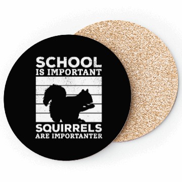 Discover School Is Important But Squirrels Are Importanter Coasters