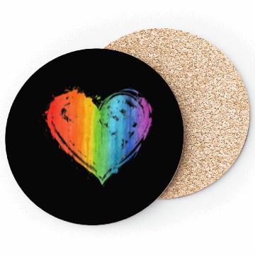 Discover LGBT Gay Lesbian Pride Month Heart Flag LGBT Coasters