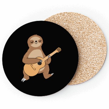 Discover Sloth Playing Guitar for Guitar Player Coasters