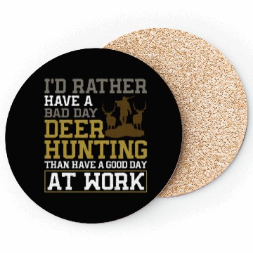 Discover Buck Deer Hunting Hunter I'd Coasters