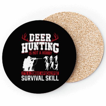 Discover Buck Deer Hunting Hunter Zombie Coasters