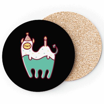 Discover Green Llama Monster Party Coasters