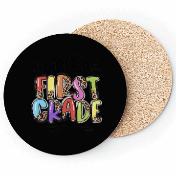 Discover Hello First Grade Back to School Student Teacher Coasters