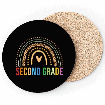 Discover Second Grade Teacher School 2nd Grade Rainbow Coasters
