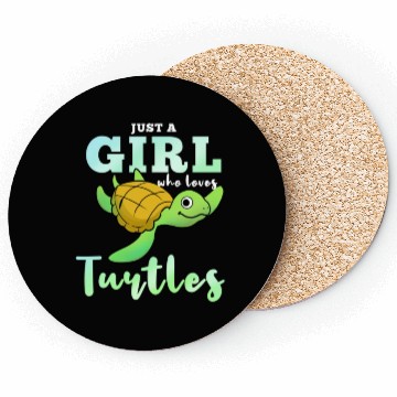 Discover Just A Girl Who Loves Turtles For Turtle Lover New Coasters