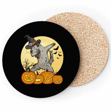 Discover Dabbing Irish Wolfhound Halloween Coasters
