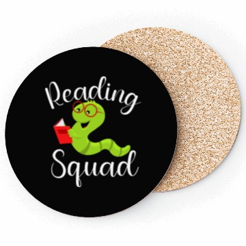 Discover Reading Squad Teacher Student Reader Librarian Coasters