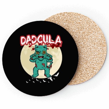 Discover Dadcula Dracula Vampire Dad Funny Halloween Party Coasters