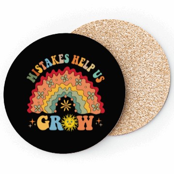 Discover Mistakes Help Us Grow Groovy Growth Mind Coasters