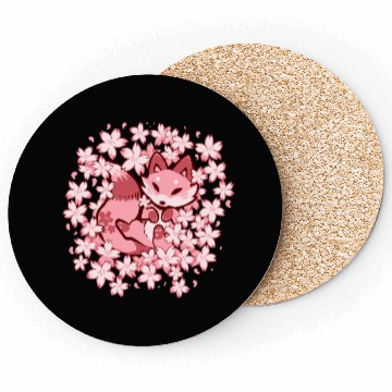 Discover Cherry Blossom Fox Coasters