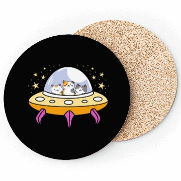 Discover UFO Cat for Cat Lover Coasters
