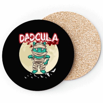 Discover Dadcula Dracula Vampire Dad Funny Halloween Party Coasters