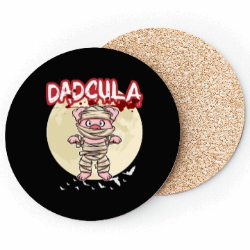 Discover Dadcula Dracula Vampire Dad Funny Halloween Party Coasters