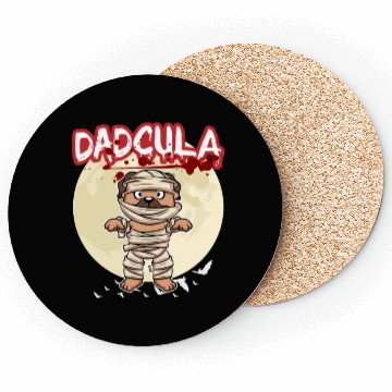 Discover Dadcula Dracula Vampire Dad Funny Halloween Party Coasters