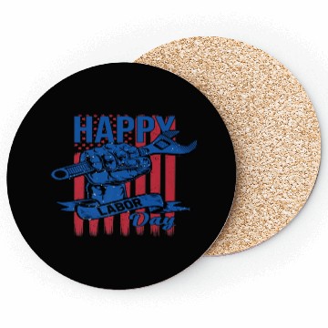 Discover Happy Labor Day American Flag Holiday US Worker Coasters
