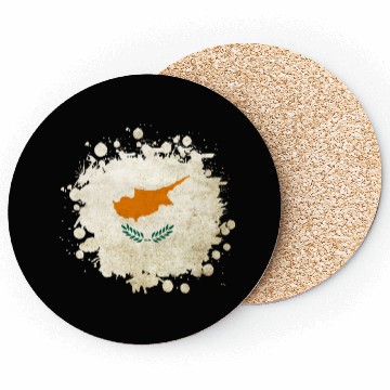 Discover Cyprus vintage blob flag Coasters