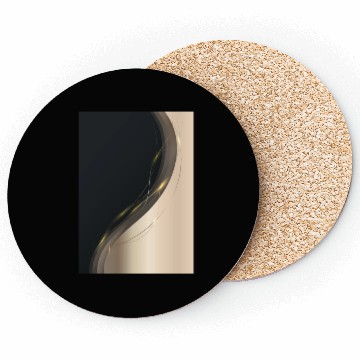 Discover Luxury Elegant Black Gold Wave Coasters