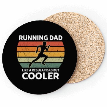 Discover Retro Running Dad Like A Regular Dad But Cooler Coasters