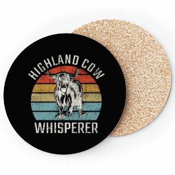 Discover Highland Cow Whisperer Coasters