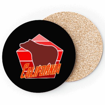 Discover California Bear Flag Coasters